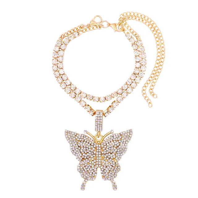 Gothic Hip Hop UZI Gun Pendant Anklets for Women