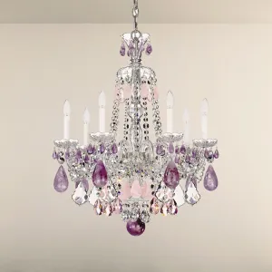 Hamilton Rock Crystal 7 Light Jet Black Chandelier with Jet Black Rock Crystals