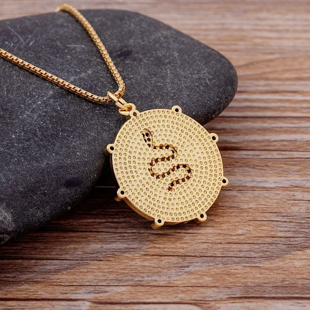 High Quality Zircon Animal Snake Pendant For Women