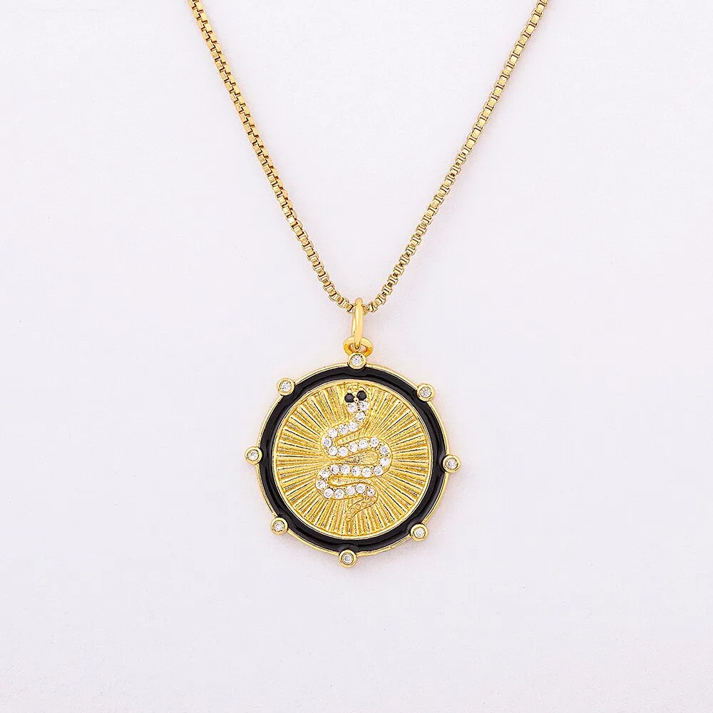 High Quality Zircon Animal Snake Pendant For Women