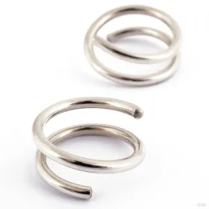 Hoop Coils in Silver from Morton Manley