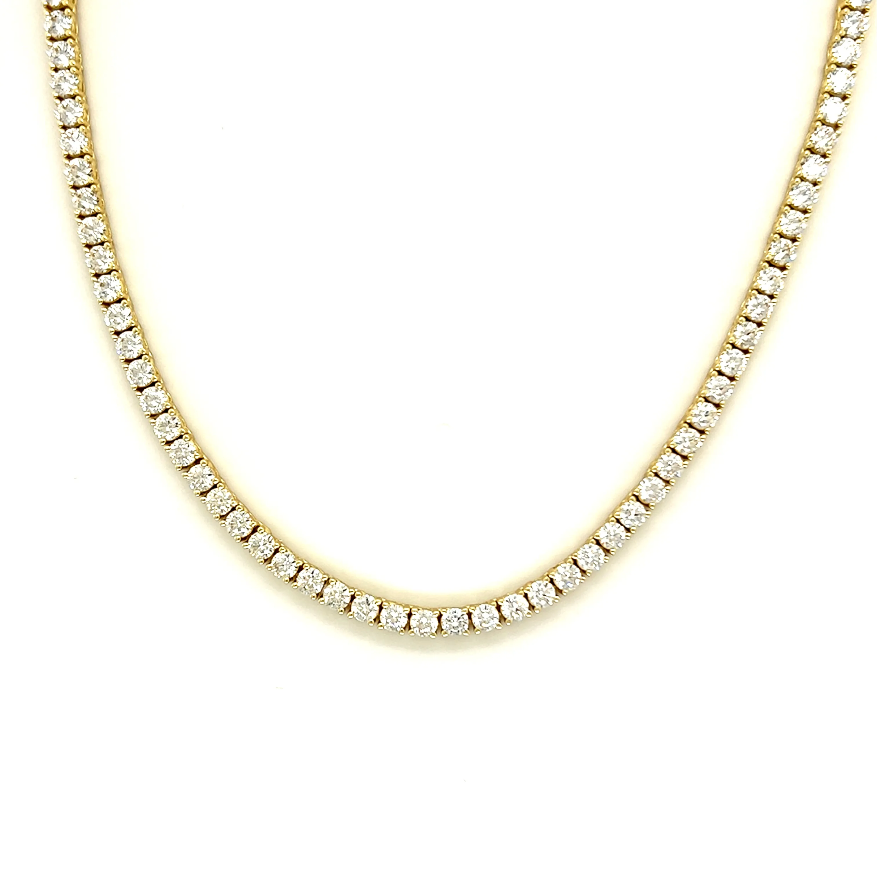 Ibiza Diamond CZ's 4 Prong Tennis Necklace