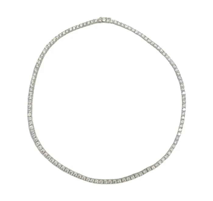 Ibiza Diamond CZ's 4 Prong Tennis Necklace