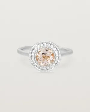 Imogen Halo Ring | Morganite & Diamonds