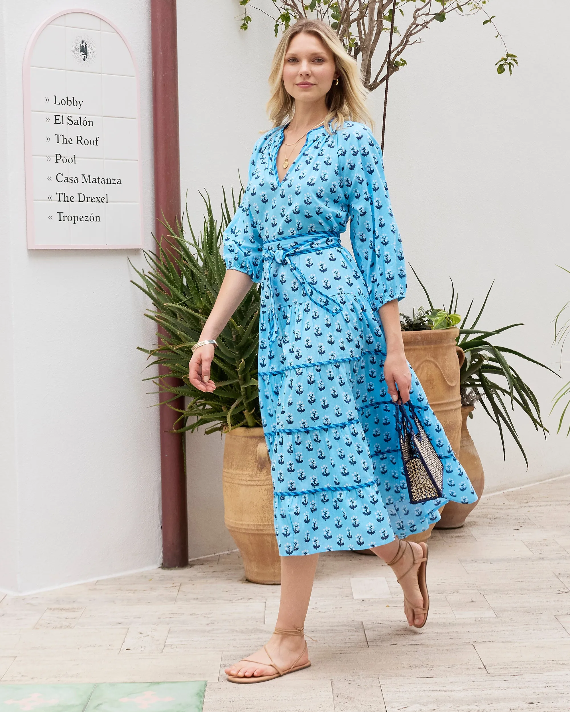 In Bloom - Main Street Dress - Powder Blue