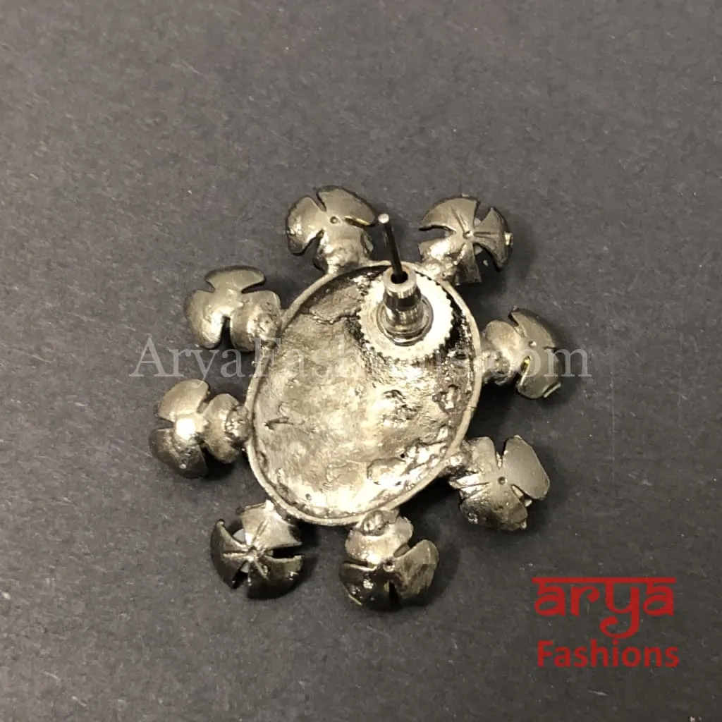 Ivanka Fusion Chipped Stud Earrings/Fusion Indo Western Earrings