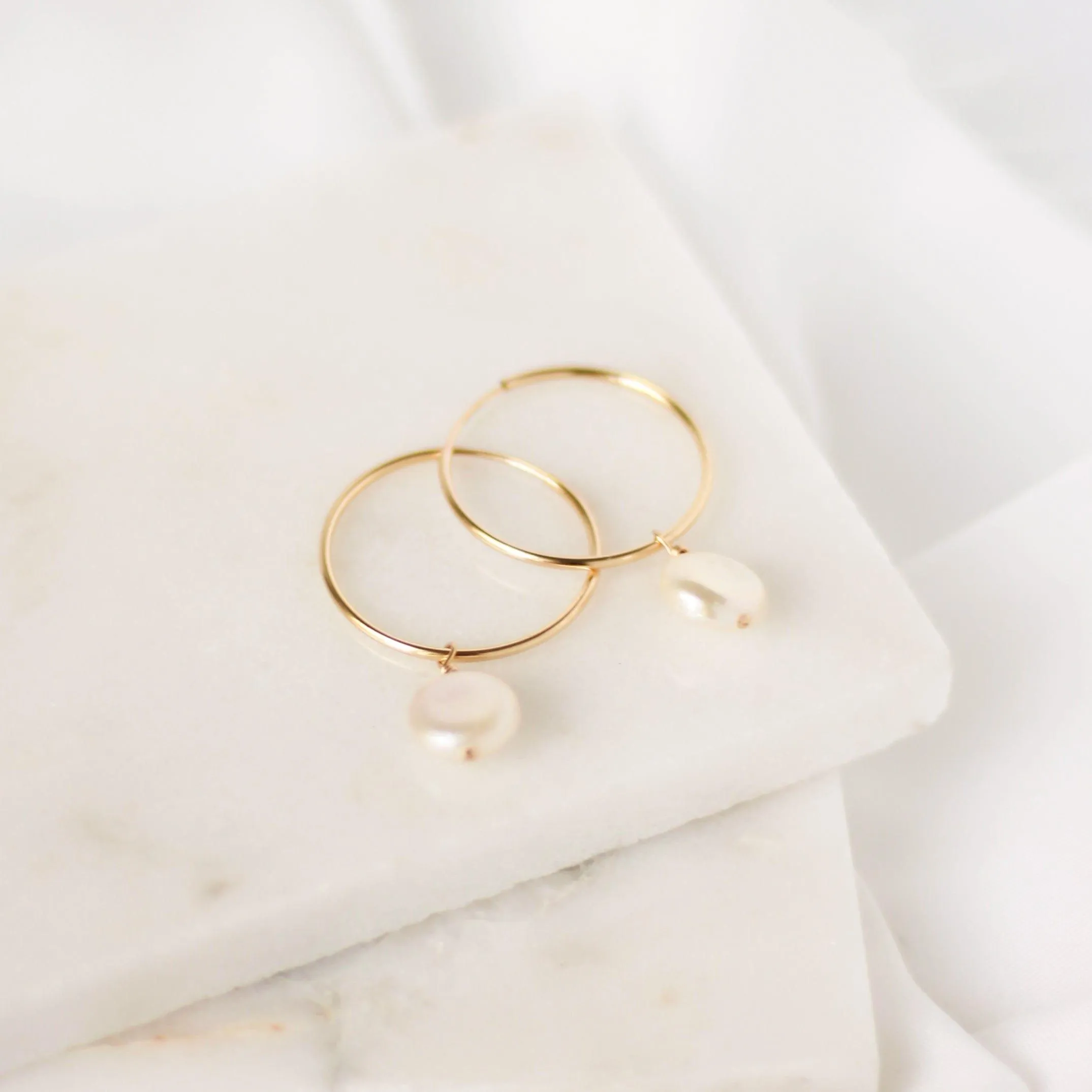 Lana Pearl Hoop Earrings