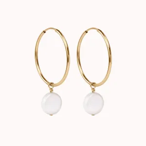 Lana Pearl Hoop Earrings