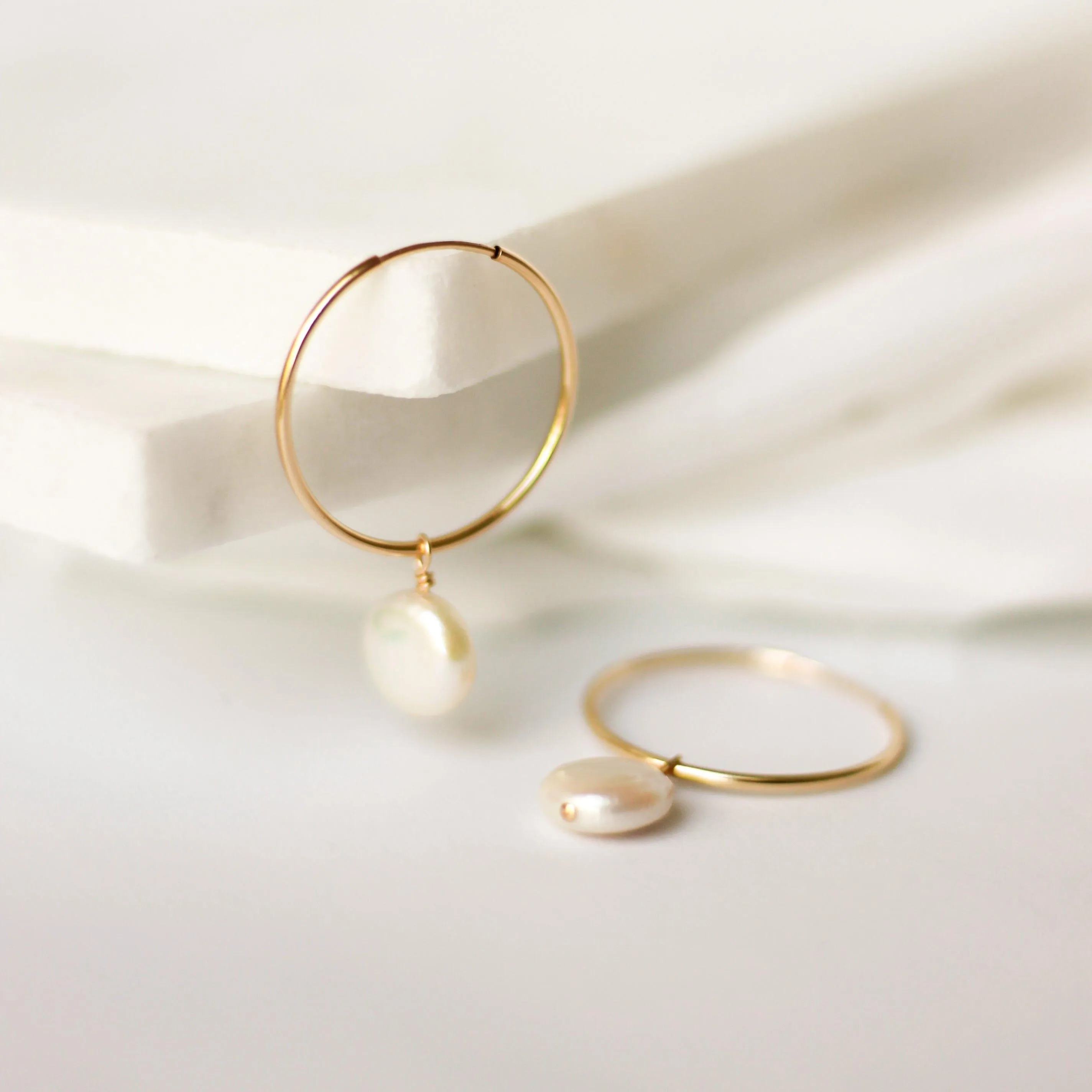 Lana Pearl Hoop Earrings