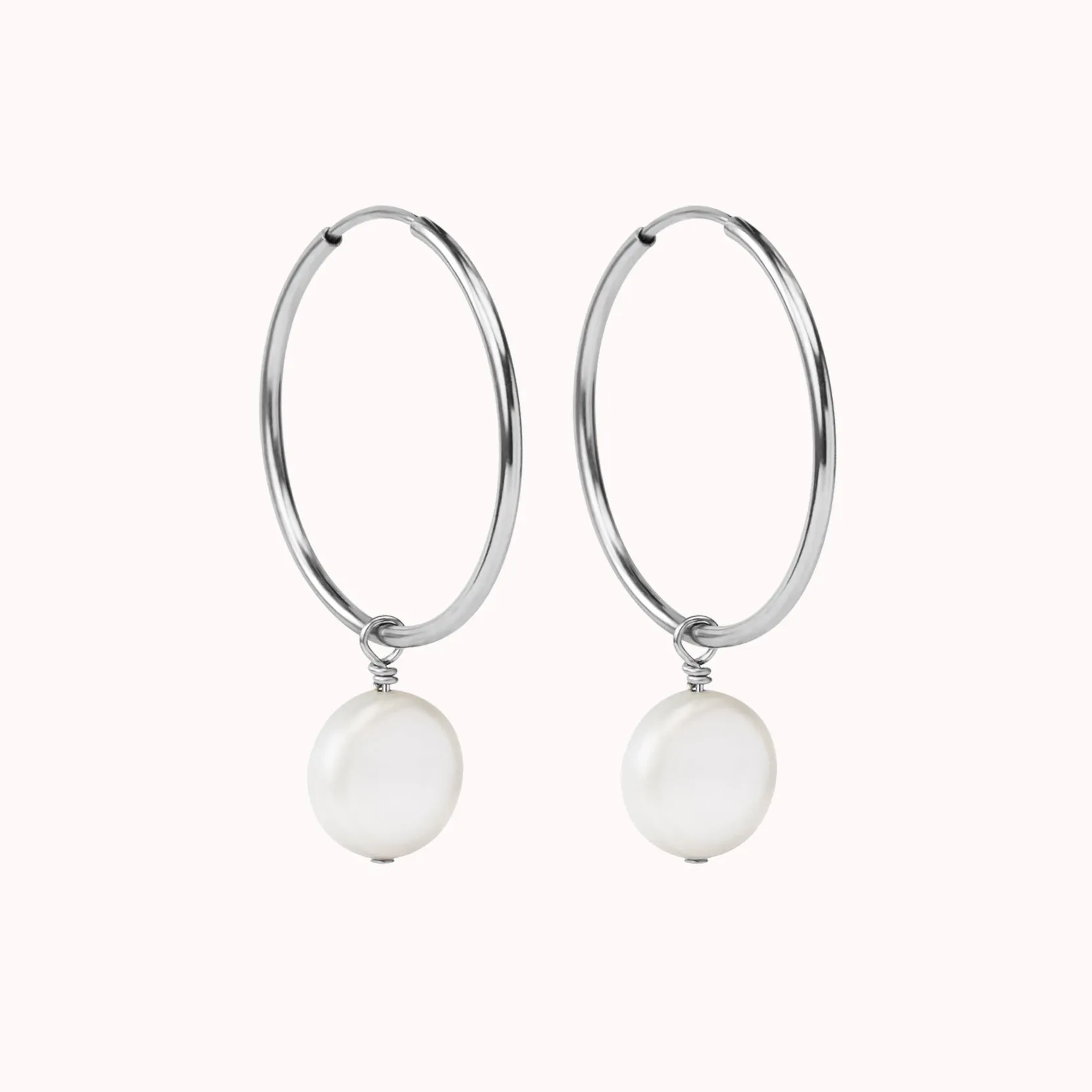 Lana Pearl Hoop Earrings