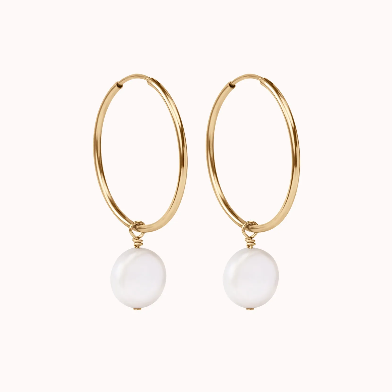 Lana Pearl Hoop Earrings