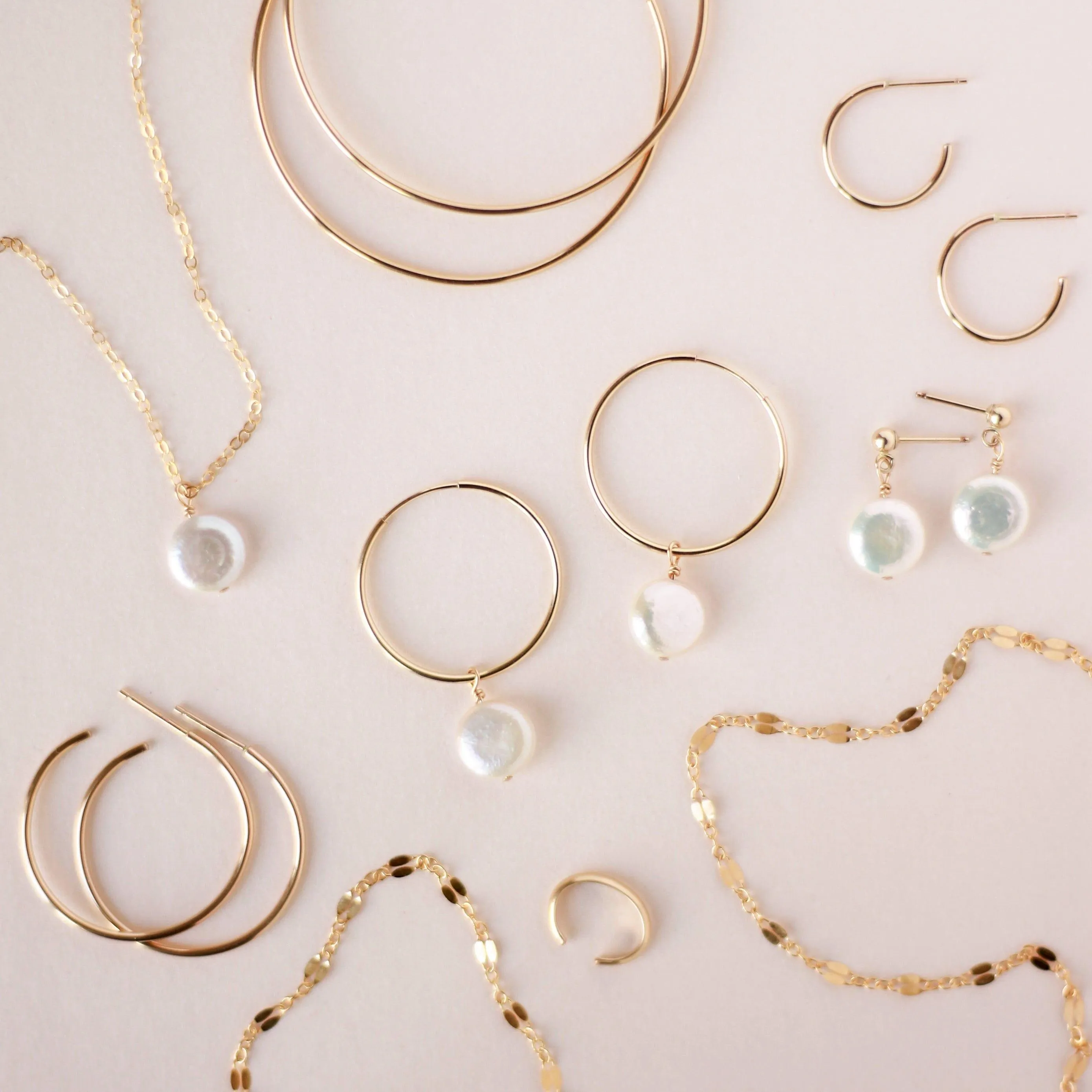 Lana Pearl Hoop Earrings