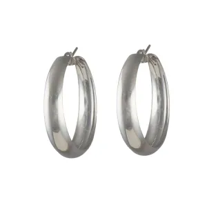 Large Silver Hoop Earrings