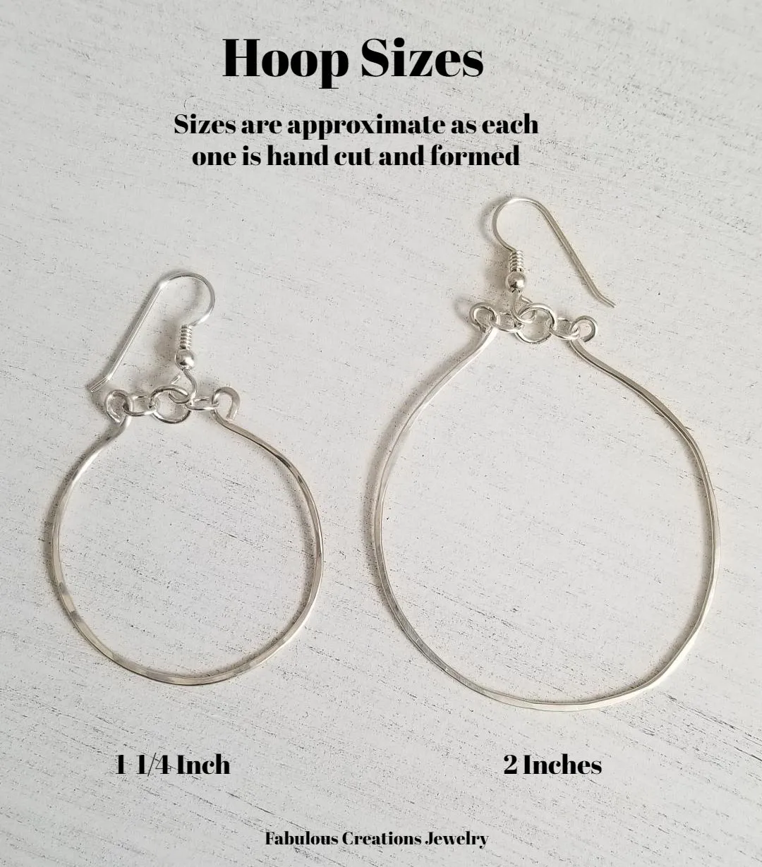 Large Sterling Silver Hoop Earrings