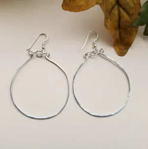 Large Sterling Silver Hoop Earrings
