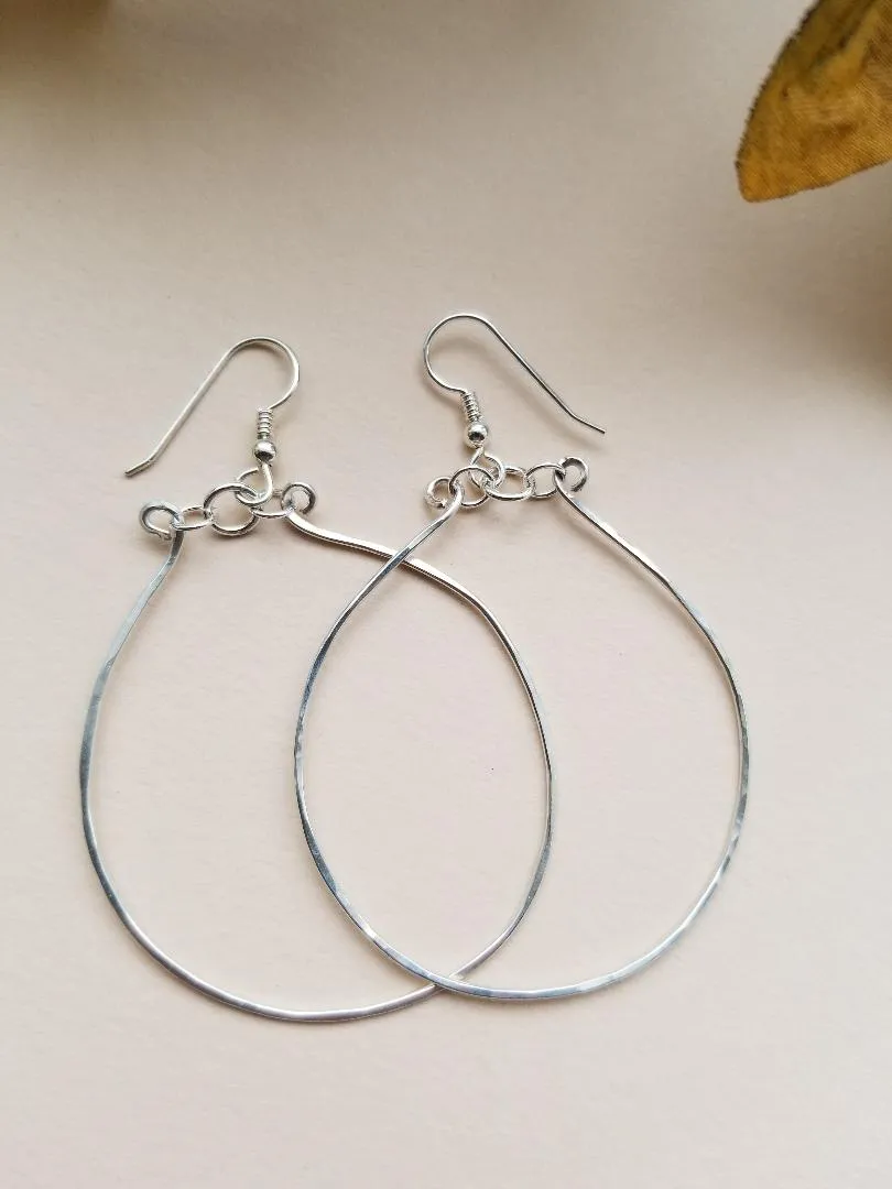Large Sterling Silver Hoop Earrings