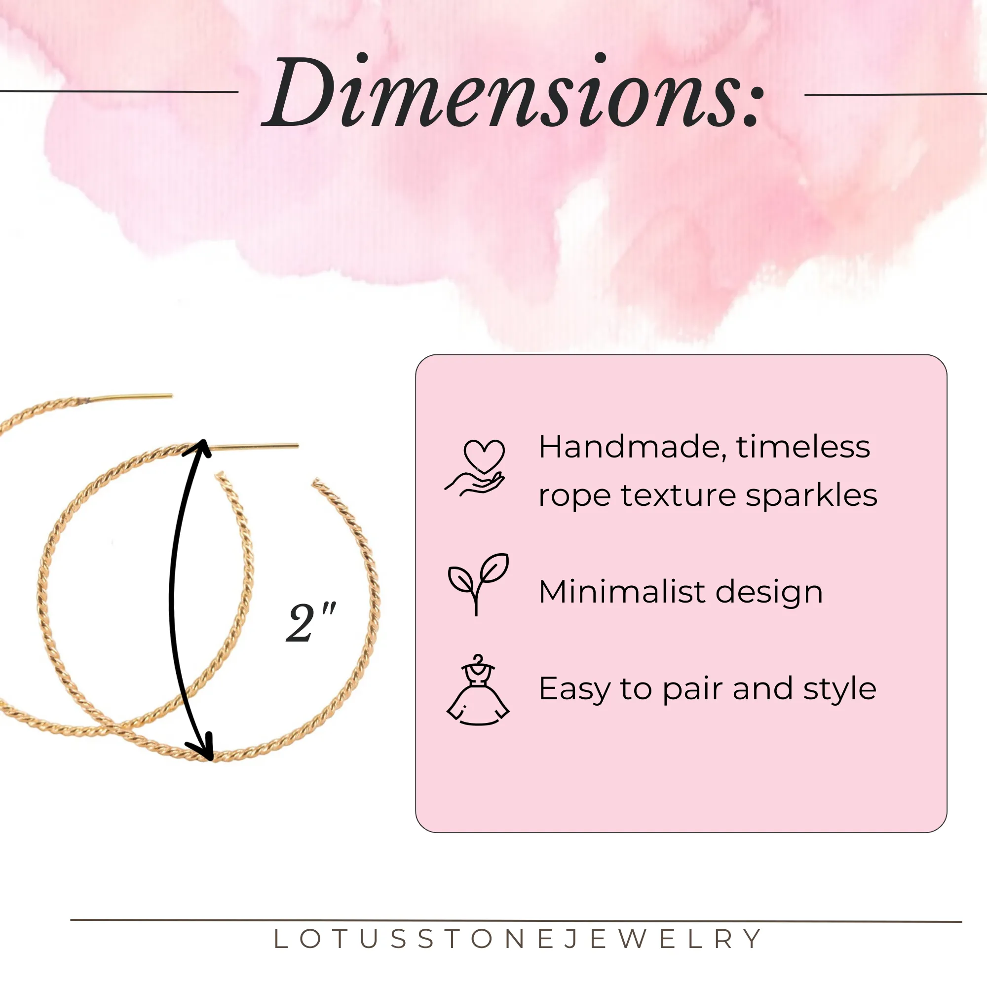 Large Twisted Skinny Gold Hoops