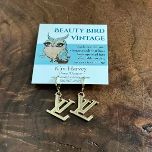 Larger LV Earrings - Simple Gold Hoops