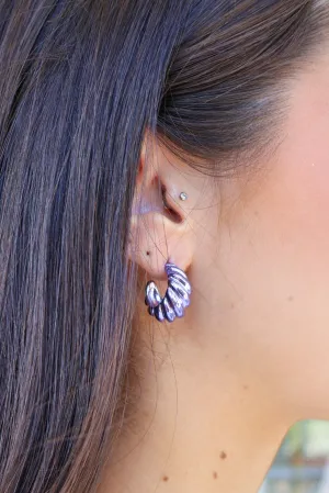Lasting Impression Metallic Textured Hoops