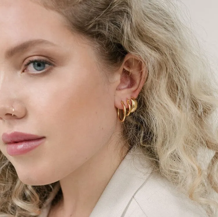 Leo 15mm Hoops - Gold & Silver