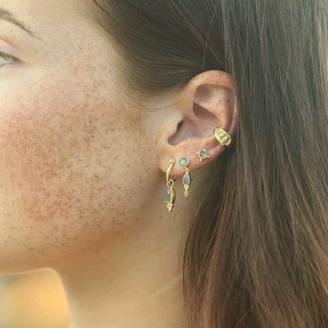 Leona 14K Gold Vermeil Labradorite Stud Earrings