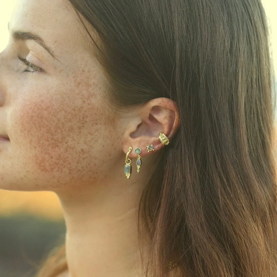 Leona 14K Gold Vermeil Labradorite Stud Earrings