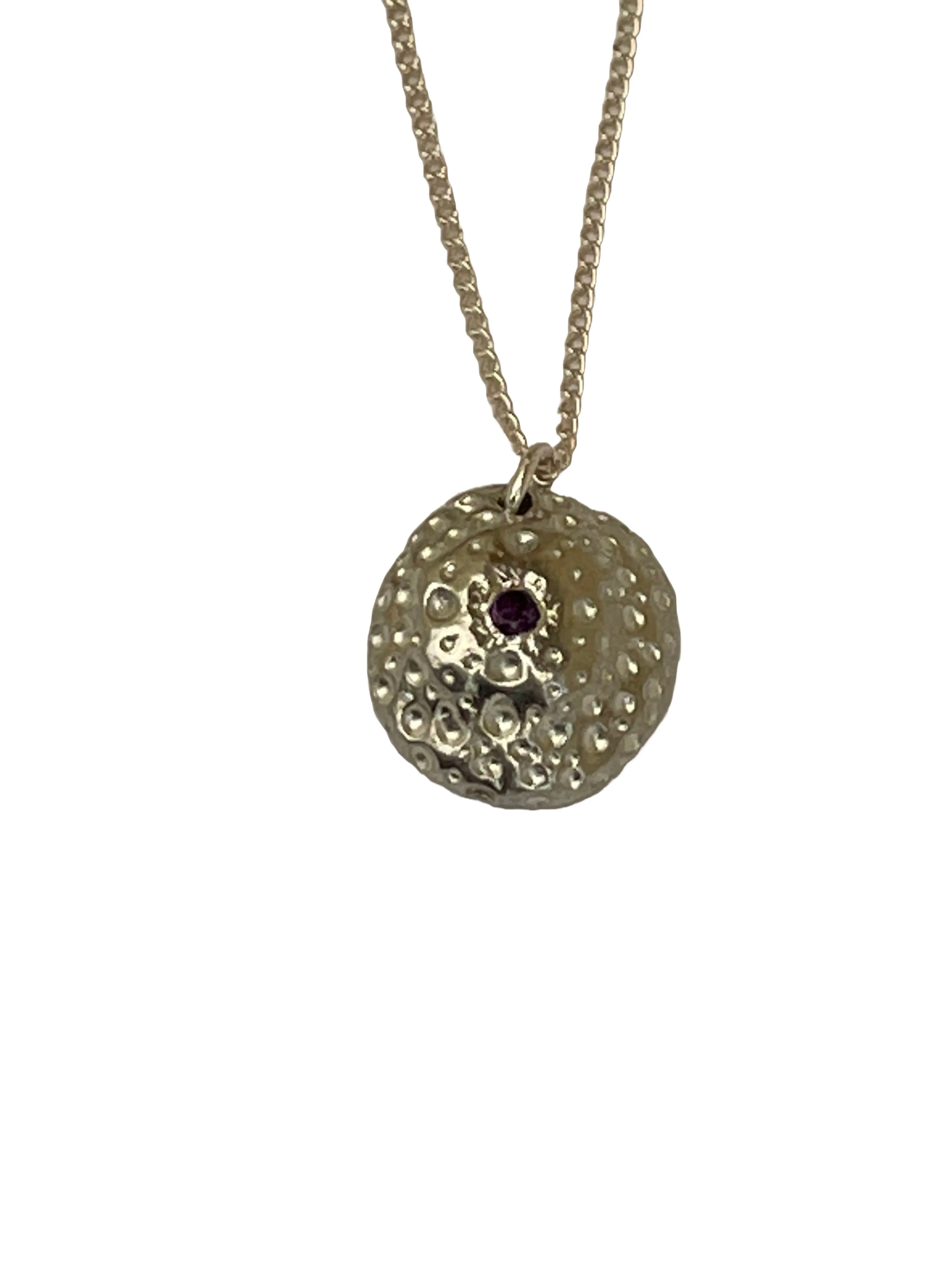 Lerryn Pendant with a Faceted Stone