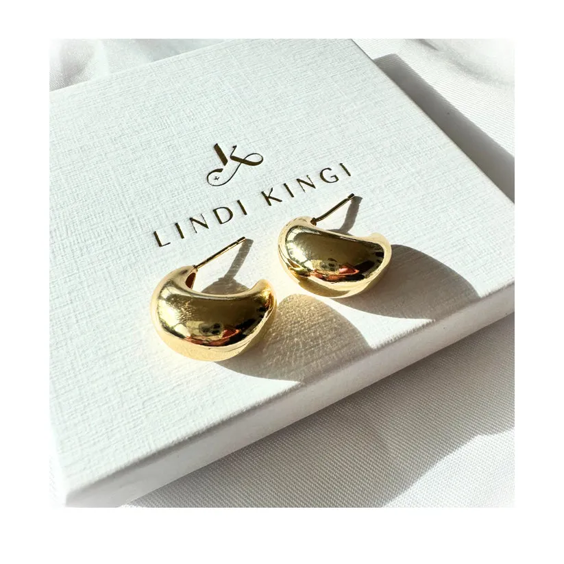 Lindi Kingi Dew Drop Studs Gold