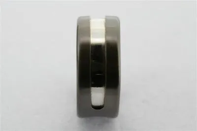 Line titanium/silver ring - silver - sterling silver and titanium