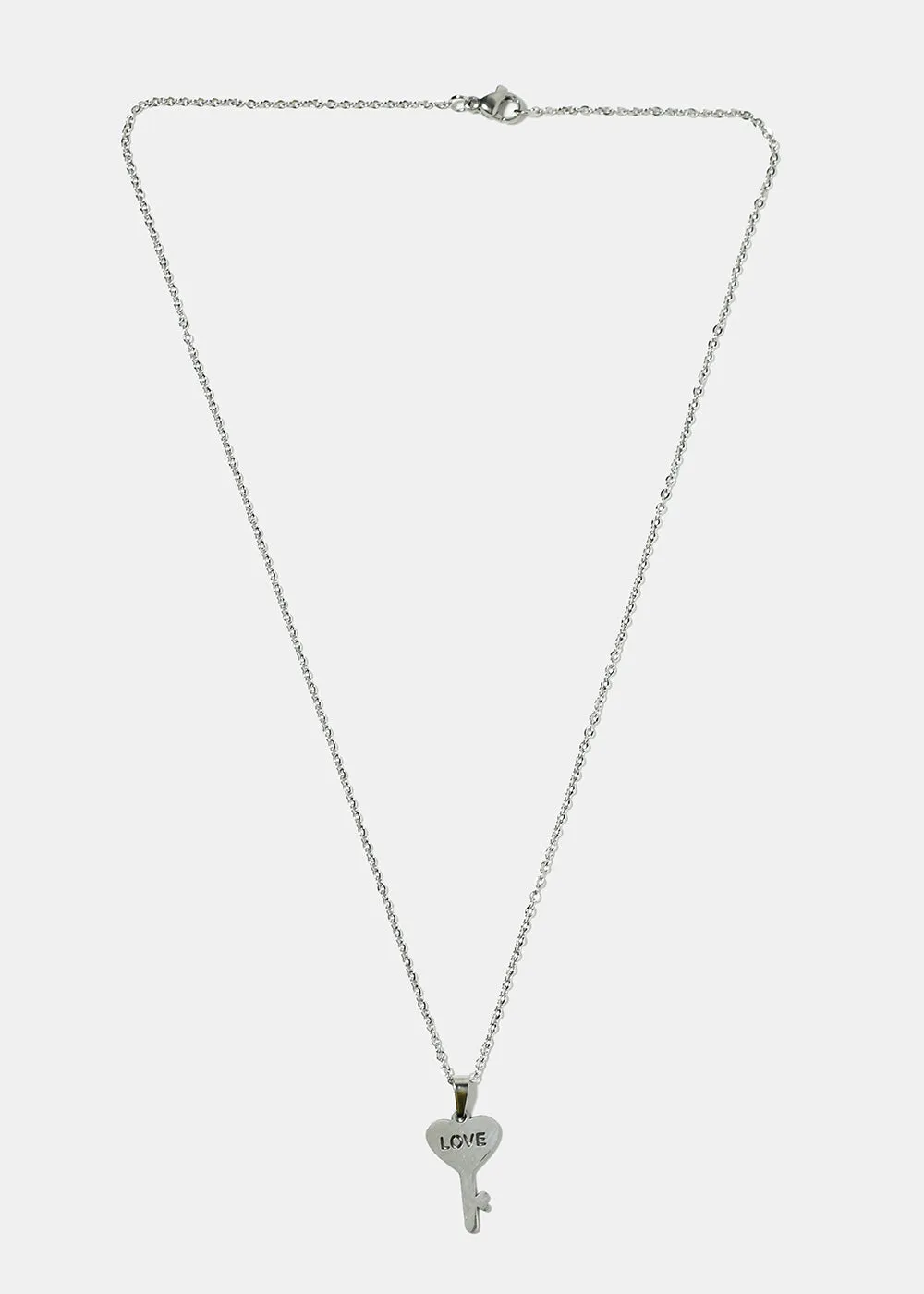 Love Heart Key Necklace