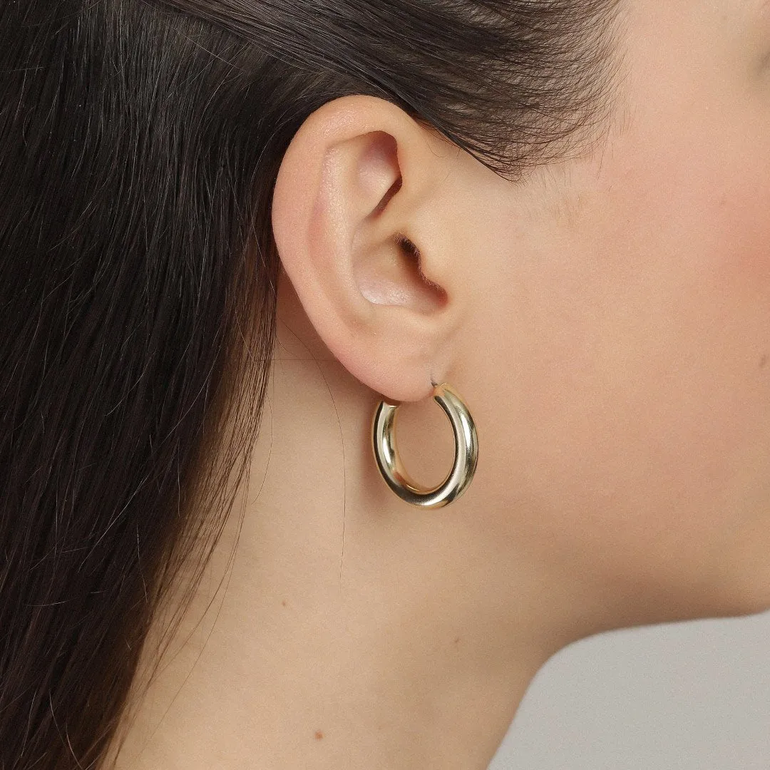 Maddie Small Gold Plated Hoops