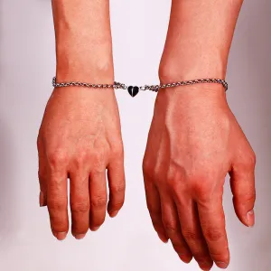 Magnetic Hearts Relationship Bracelets Set for Couples