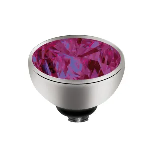 MelanO Round Gem 8mm - Fuchsia/SS