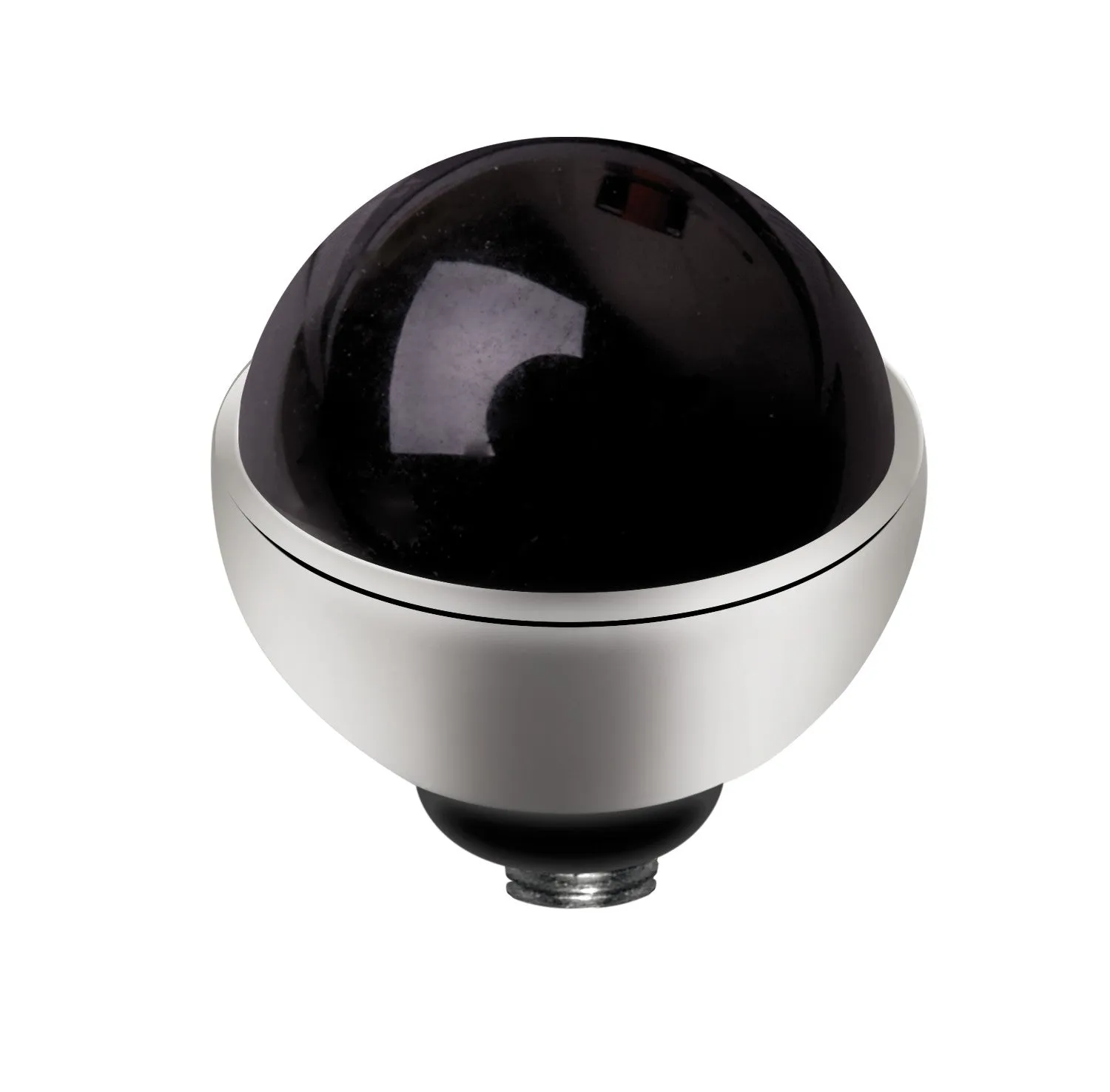 MelanO Semi Precious Gem 6mm - Onyx/SS