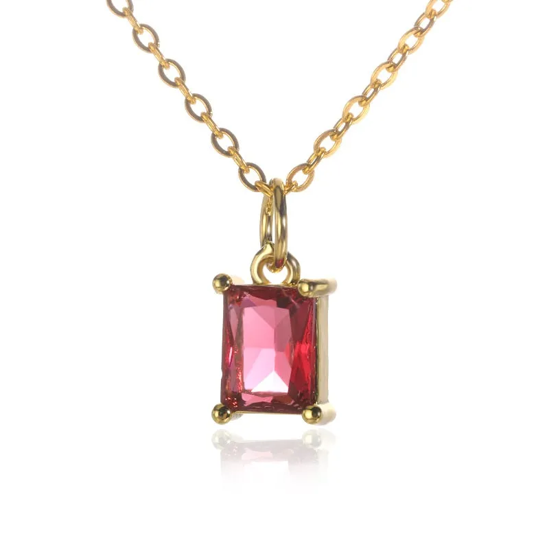 Men Women Hip Hop Necklace With 10mm Zircon Heart Pendant