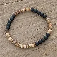 Mens bracelet set.Mens beaded bracelet Surfer style bracelet.Mens bracelet stack Stacking bracelets Stretch Boho bracelets