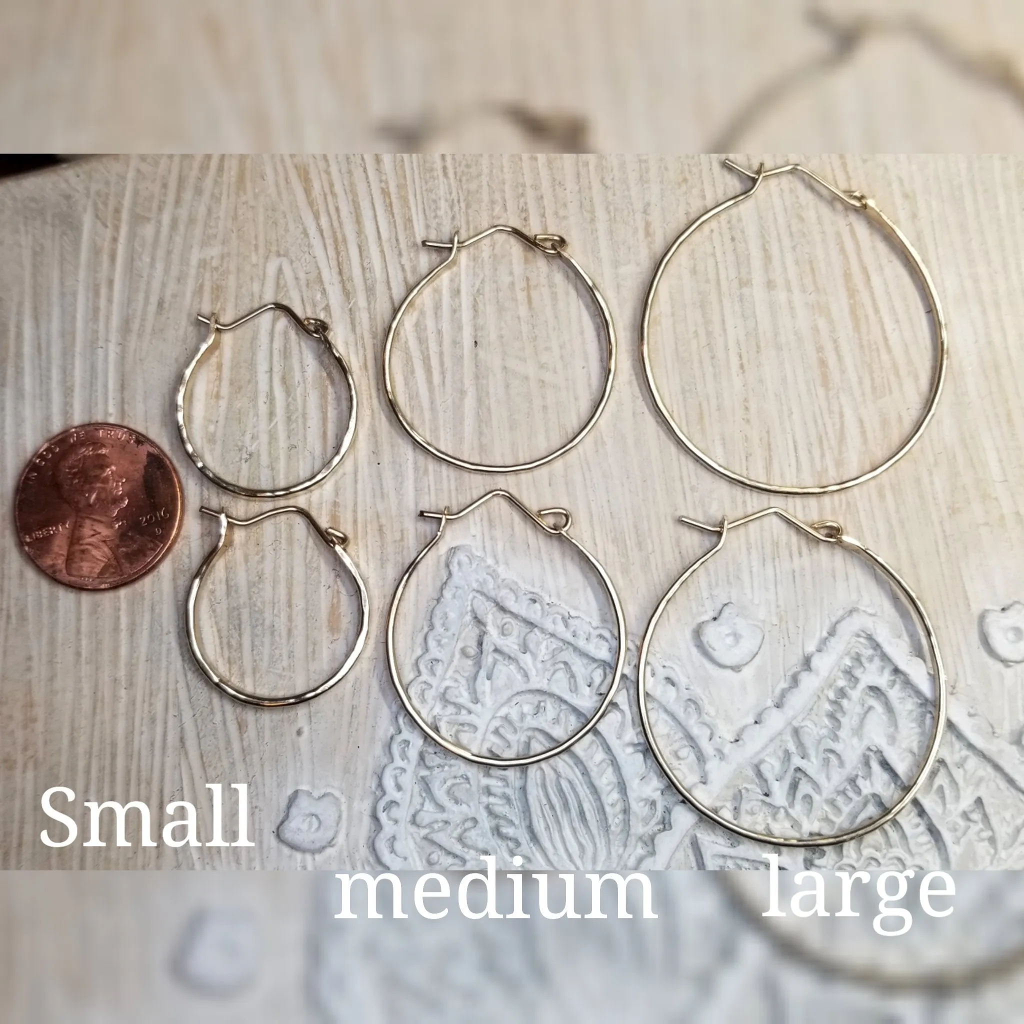 Mini charmed Hoops
