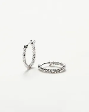 Mini Helical Hoop Earrings | Sterling Silver