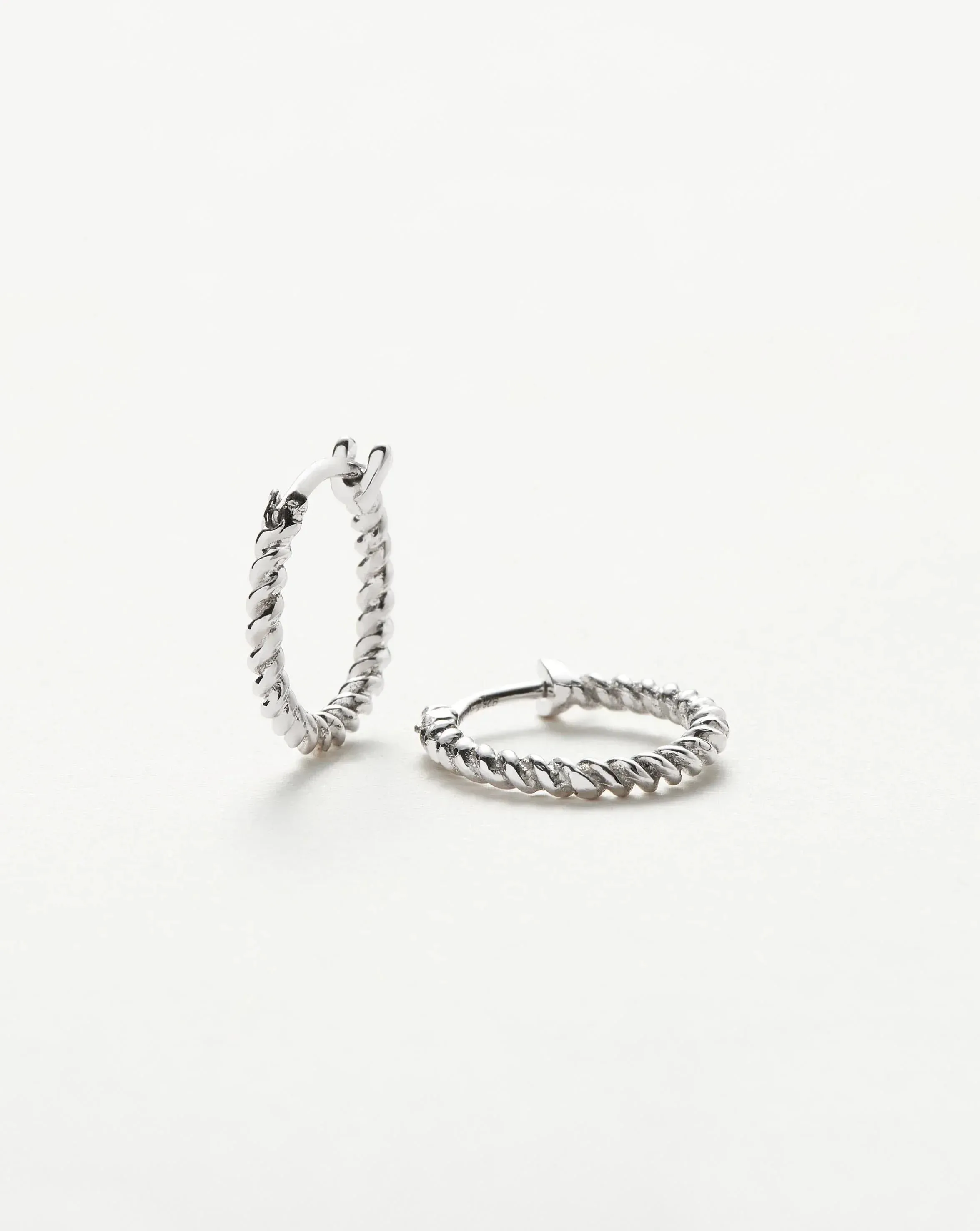 Mini Helical Hoop Earrings | Sterling Silver