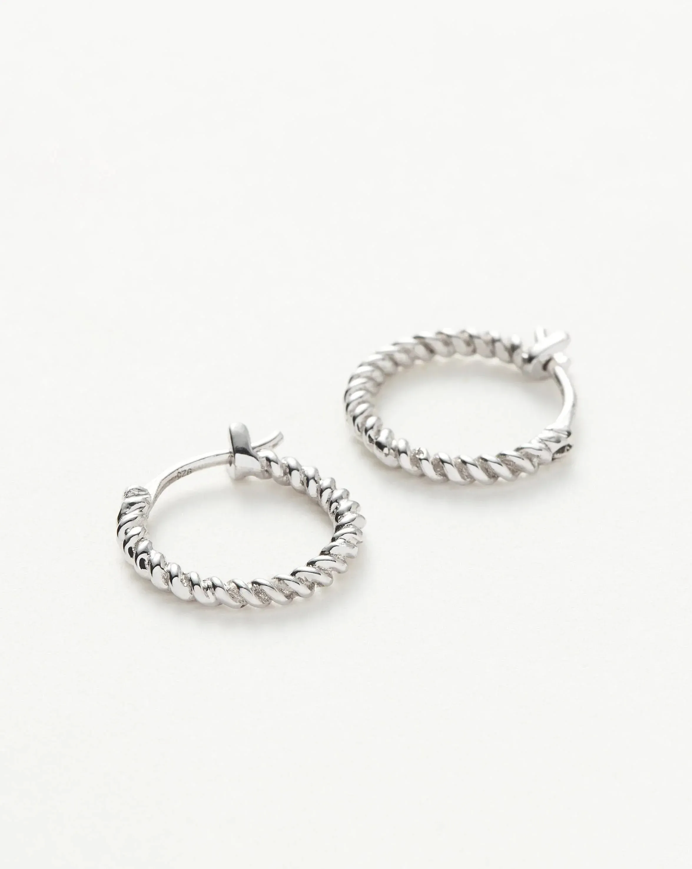 Mini Helical Hoop Earrings | Sterling Silver