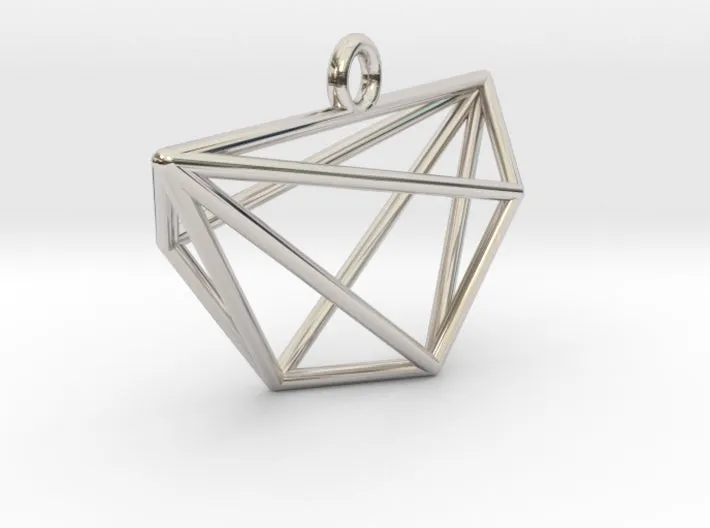 Minimalist Cyclic Polytope Necklace (Metal)