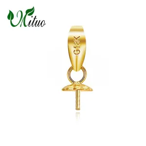 MITUO 18K Yellow Gold necklace trendy pendant DIY accessories necklace for love women,wedding 18k gold chain necklace jewelry