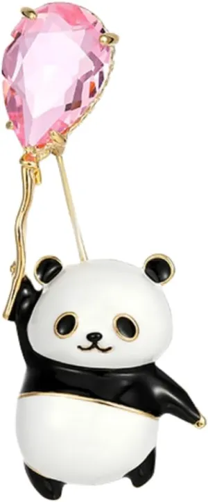 MLEPUS Cute Panda Brooch Pin for Women Girls Fashion Elegant Crystal Rhinestone Enamel Animal Brooch Lapel Pin Teenager Clothing Accessories Theme Party Jewelry Gift