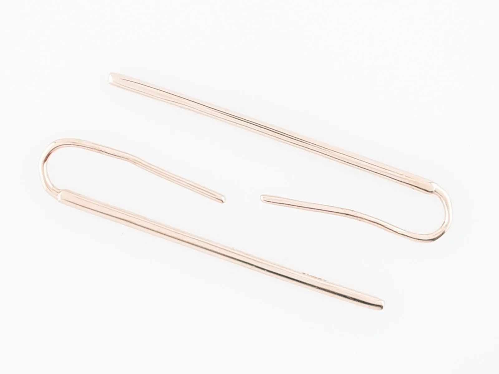 Modern Drop Earrings in 14k Yellow Gold
