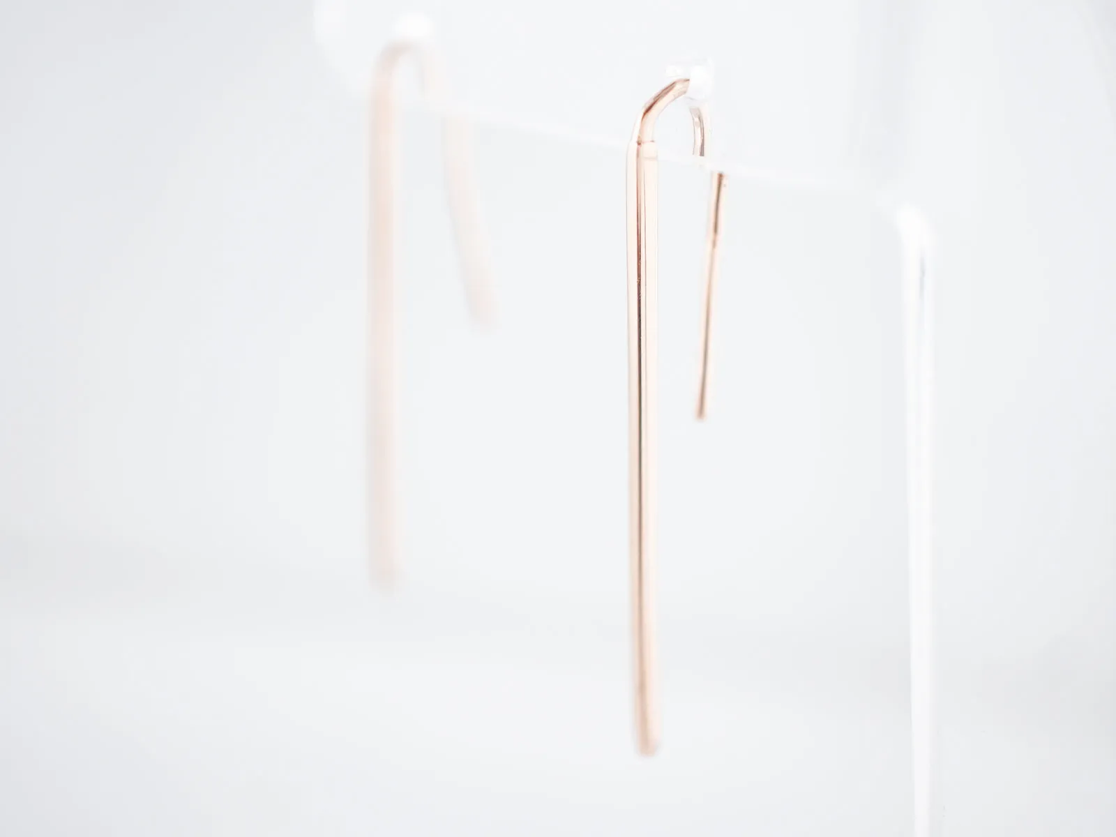 Modern Drop Earrings in 14k Yellow Gold