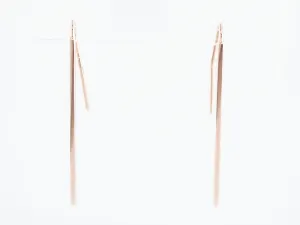 Modern Drop Earrings in 14k Yellow Gold
