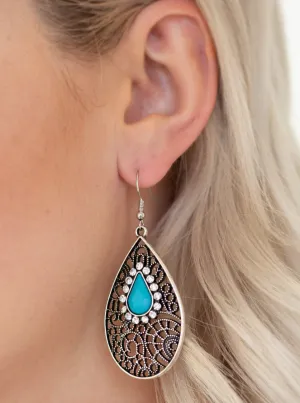 Modern Monte Carlo Blue Earrings
