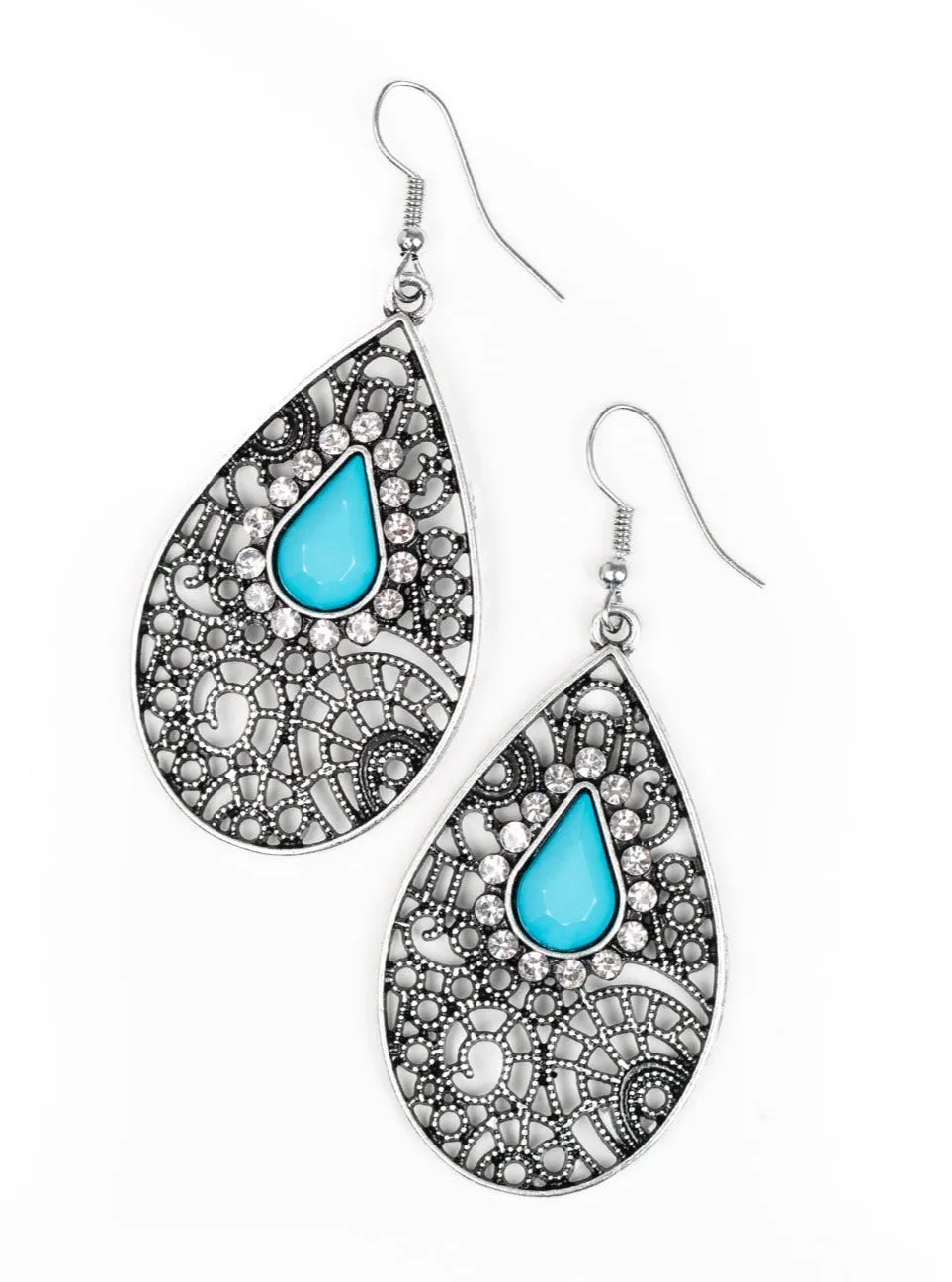 Modern Monte Carlo Blue Earrings
