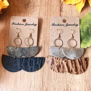 Modern  Semicircle Drop Earrings