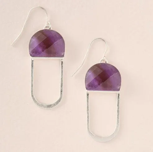 Modern Stone Chandelier Earrings